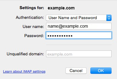 outlook mac smtp